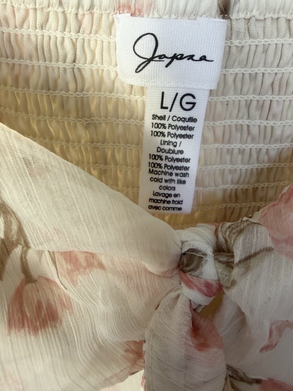 Japna NWT Floral Long Sleeve Cut-Out Mini Dress Size L - Picture 7 of 7